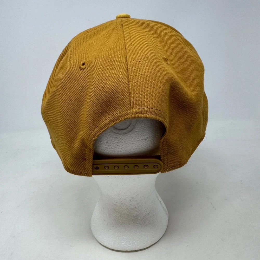 New Era Atlanta Braves 9FIFTY Snapback Hat MLB Mustard Gold Yellow Suede Brim